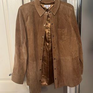 Leather lightweight jacket